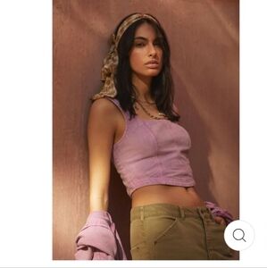 Pilcro Anthropologie Corset Tank Cropped Top